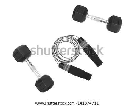 Exercise equipmwnt isolated against a white background