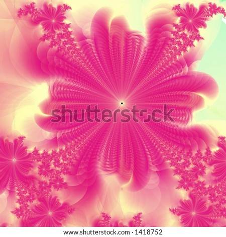 Pink fractal flower