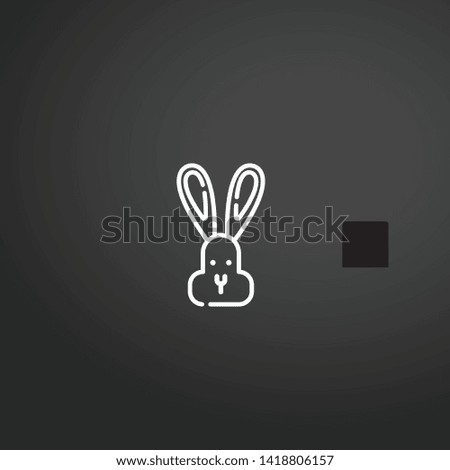 Hare vector icon. Hare concept stroke symbol design. Thin graphic elements vector illustration, outline pattern for your web site design, logo, UI. EPS 10.