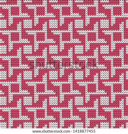 Vector seamless knitted decorative abstract pattern