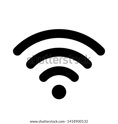 Wifi icon for interface design. Vector wlan access, wireless wifi hotspot signal sign, icon, symbol. Royalty-Free Stock Photo #1418900132