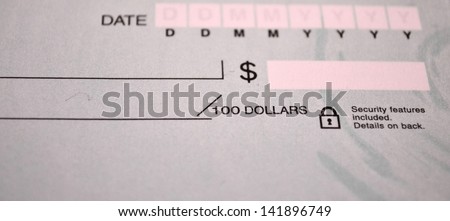 Standard bank cheque