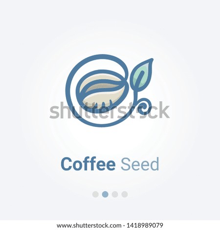 Coffee Seed Illustration Vector Icon