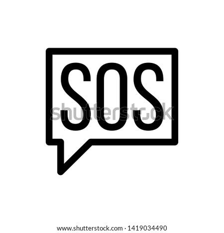 SOS signage template design trendy