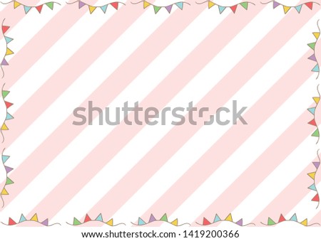 stripe background with flag garland
