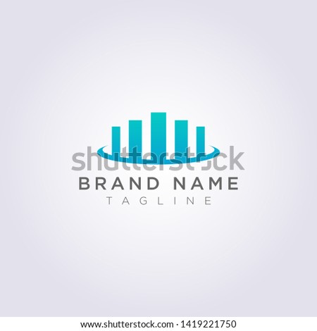 Logo Design from a combined bar chart symbol with a crown for your Business or Brand.