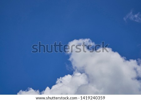 blue sky with cloud and free copy space for text background