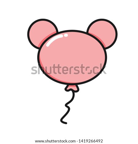 cartoon balloon vector illustration and white background