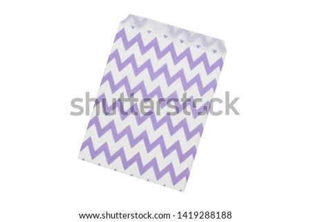 open paper envelope lavender, chevron on a white background