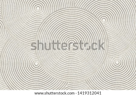 Zen circle pattern in sand