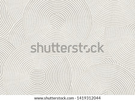 Zen circle pattern in sand Royalty-Free Stock Photo #1419312044