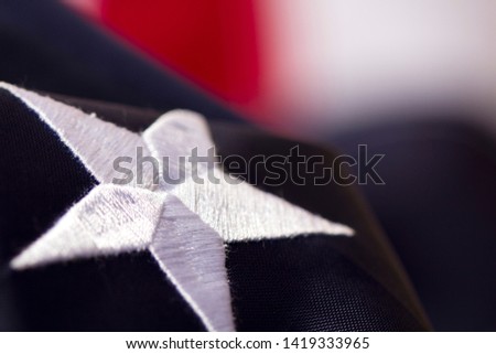 American flag symbol United States of America close-up background