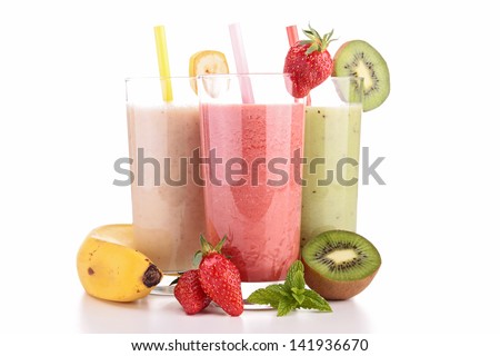 assortment of smoothies Royalty-Free Stock Photo #141936670