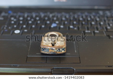 
Padlock on computer keyboard. Network Security, data security and antivirus protection PC.