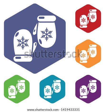 Winter gloves icon. Simple illustration of winter gloves vector icon for web