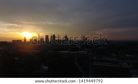 Generic City Sunset in Atlanta 