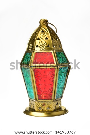 an isolated arabic lantern Royalty-Free Stock Photo #141950767