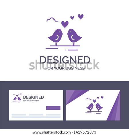 Creative Business Card and Logo template Bride, Love, Wedding, Heart Vector Illustration