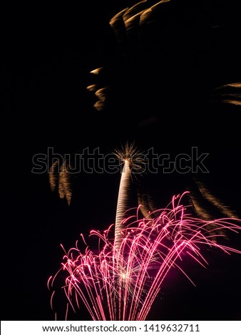 Fireworks on the sky at night