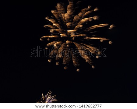 Fireworks on the sky at night
