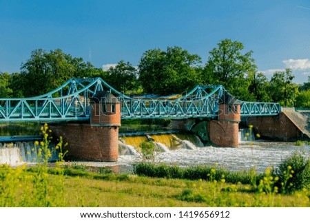 Barrier river of 1900s in Wroclaw, Poland 