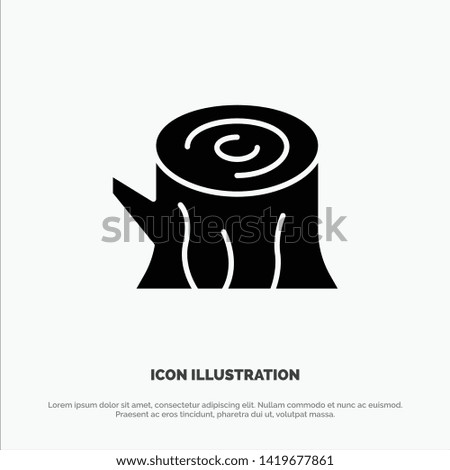 Log, Wood, Wooden, Spring solid Glyph Icon vector