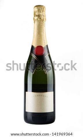Bottle of champagne Royalty-Free Stock Photo #141969364
