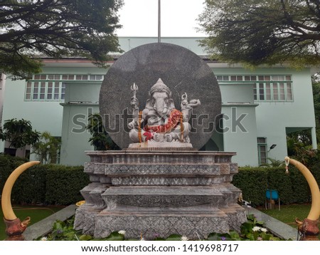Ganesha statue ; Ganesha the god of Brahmanism,he is the god of success and arts.