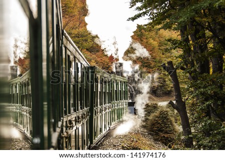 End of World Train (Tren fin del Mundo), Tierra del Fuego, Patagonia, Argentina Royalty-Free Stock Photo #141974176