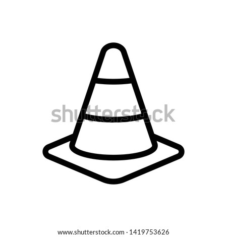Safety Cone Icon Vector Design Template Royalty-Free Stock Photo #1419753626