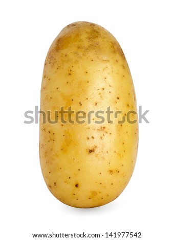 Potato on white background Royalty-Free Stock Photo #141977542