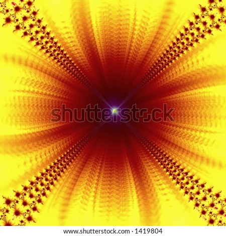 Yellow-red fractal flower