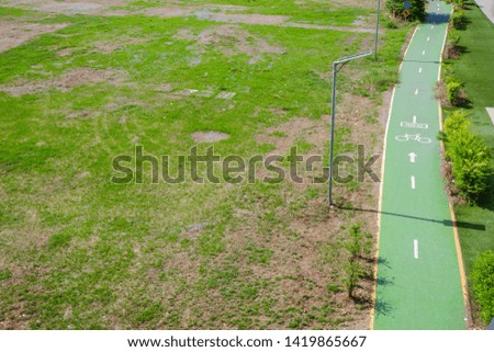 Bike lanes or cycle lanes in park Thailand