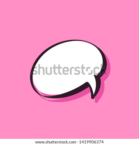 Different cartoon speech bubbles on pink background. Hand drawn shapes. Different doodle forms for your text, dialogs etc.