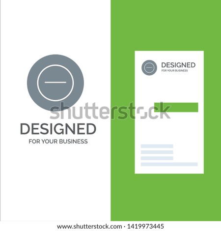 No, Add, Less Grey Logo Design and Business Card Template