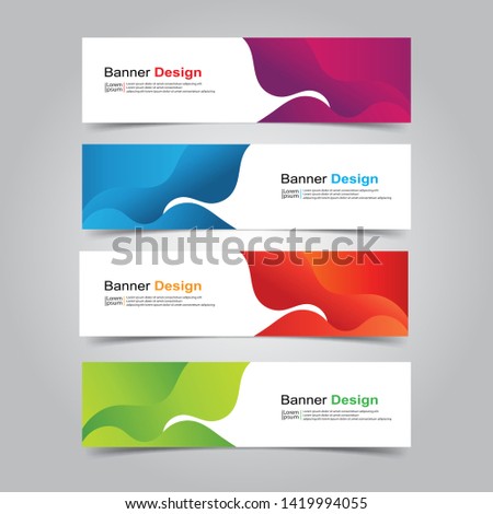 Vector abstract banner design template