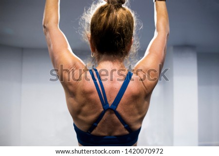 Portrait of a mature woman doing exercise