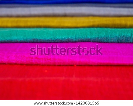 silk fabrics of different colors