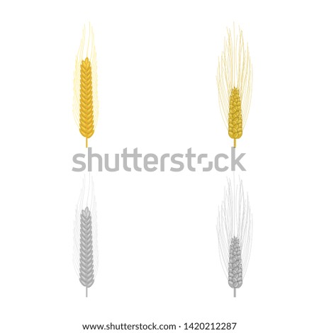 Isolated object of agriculture and farming sign. Collection of agriculture and plant  vector icon for stock.
