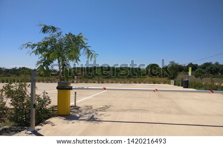 Motorhome parking places in spain Royalty-Free Stock Photo #1420216493