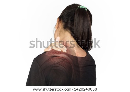 shoulder muscle injury white background shoulder pain