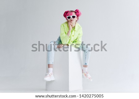 woman sitting on a chair beauty fashion style