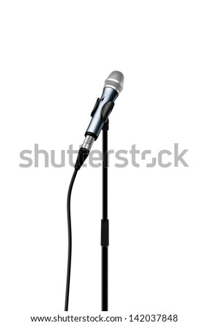 Microphone standing facing inwards