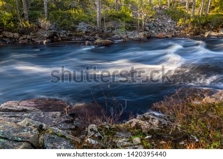 Long exposure picture of flowing water