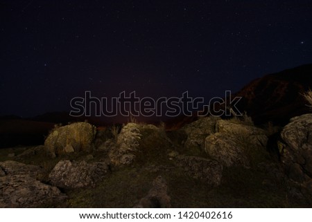 Russia. The South Of Western Siberia. Moonless night in the Altai Mountains