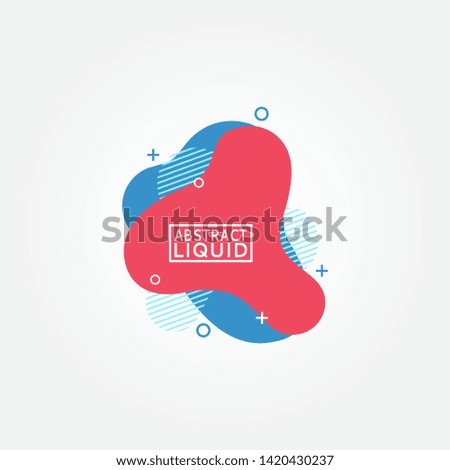 set of colorful fluid abstract geometric shapes with lines and dots for backdrops and banners.