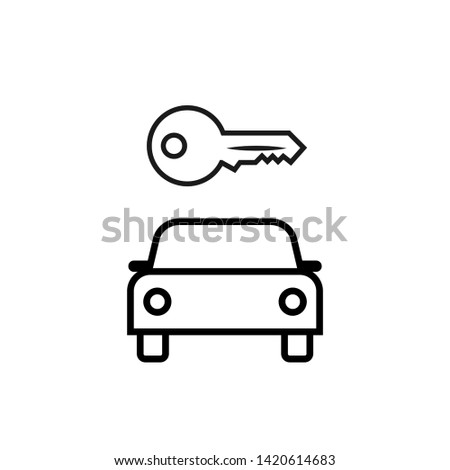 Car rental sign. Clipart image isolated on white background