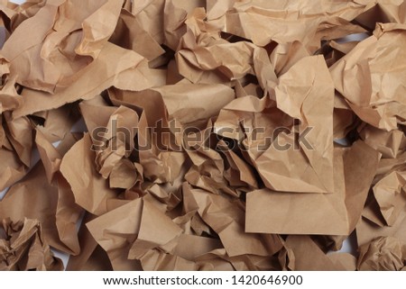 texture of crumpled Kraft paper