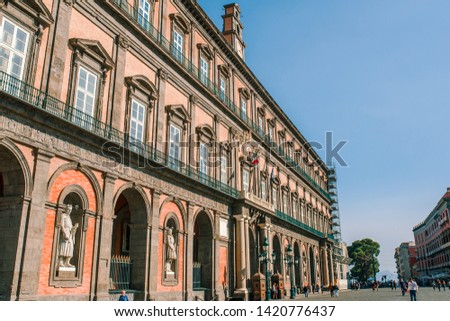 Palazzo Reale di Napoli (Royal Palace), Naples, Italy Royalty-Free Stock Photo #1420776437