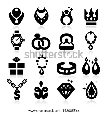 Jewelry Icons Royalty-Free Stock Photo #142085566
